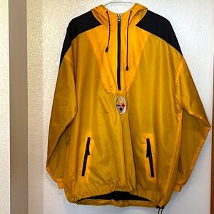 Pittsburgh Steeler's‎ Pull On 3/4 Zip Starter WindbreakerJacket Men's Large